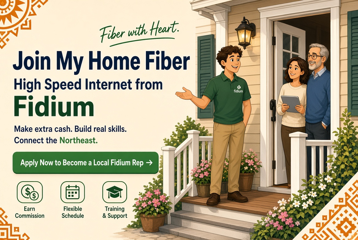 Join My Home Fiber. High speed internet from Fidium. Apply now to become a local Fidium rep. Earn commission, flexible schedule, training and support.